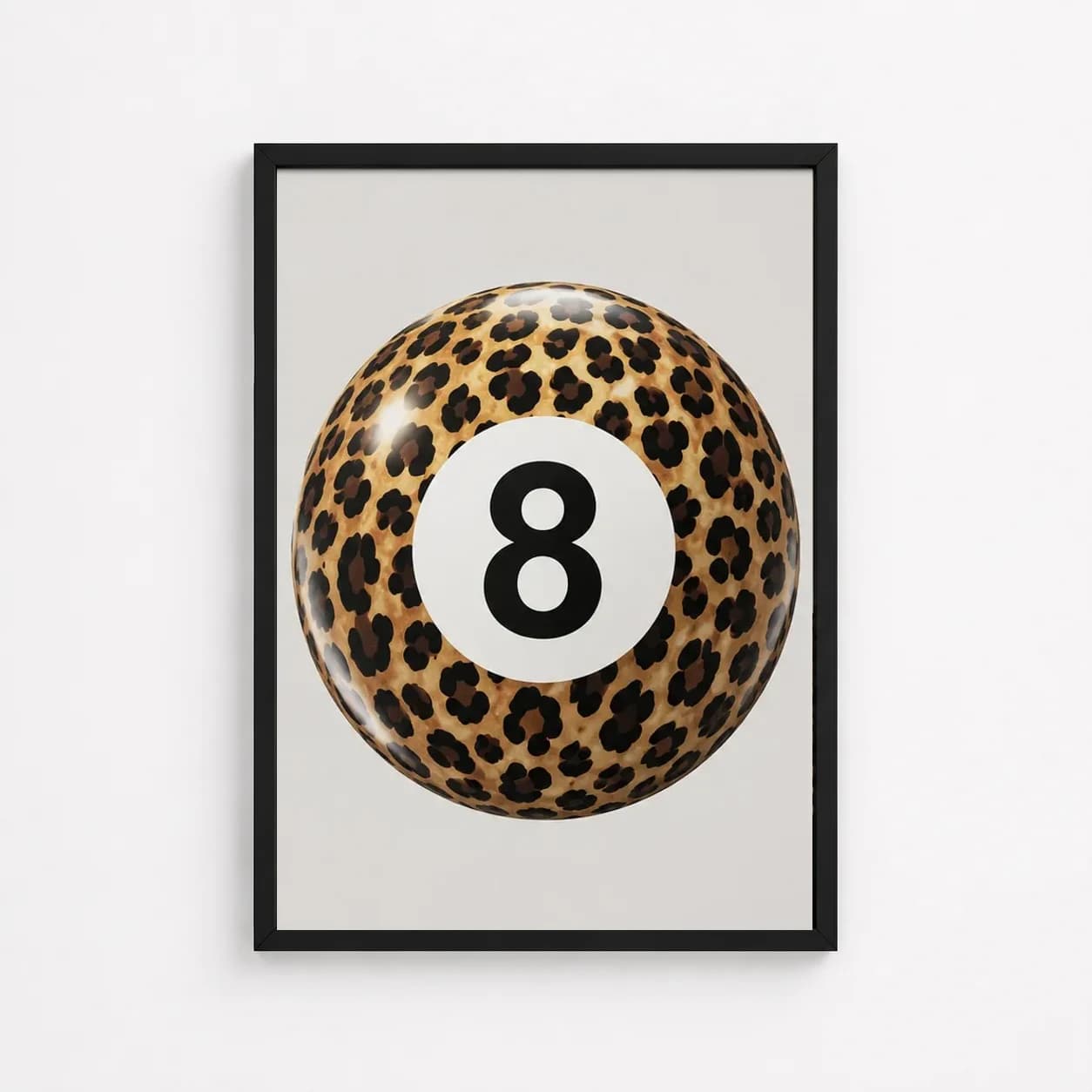 Leopard 8-Ball — framed artwork